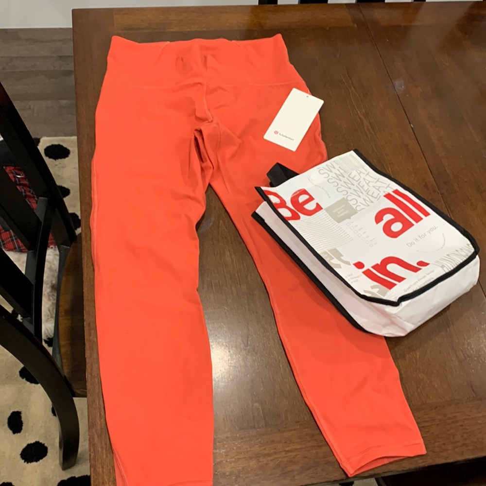 New Lululomon orange leggings